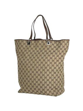 Gucci GG Pattern Tote Canvas Beige